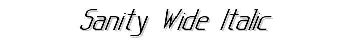 Sanity Wide Italic font